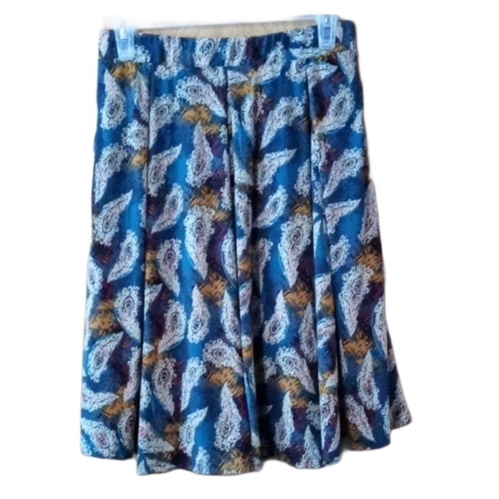 Lularoe medium Paisley skirt like new teal